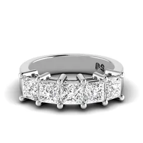 1.70 CT Princess Cut Lab Grown Diamonds - Wedding Band