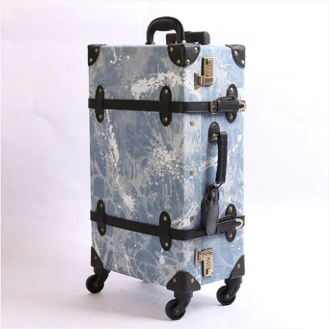 2018 New Cowboy Luggage Set Rolling Spinner Fashion Luggage Retro Suitcase Tsa Lock High Quality