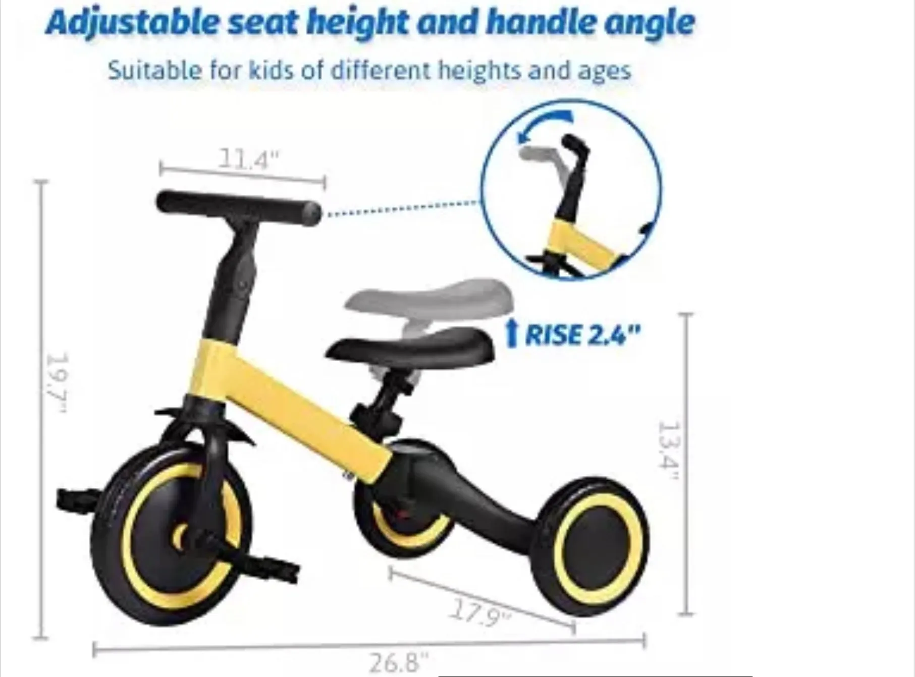 3 in 1 Multi Functional Tricycle