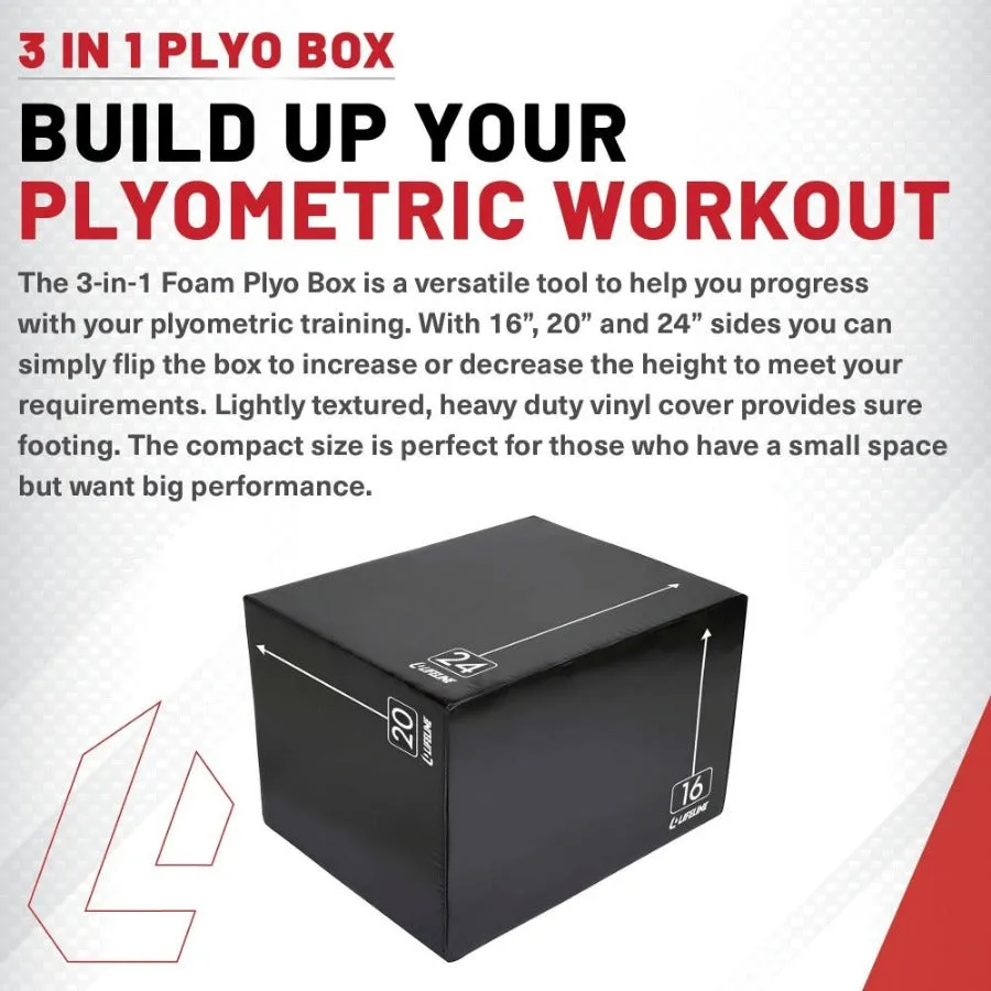 3-in-1 Small Foam Plyo Box  - 16", 20", 24"