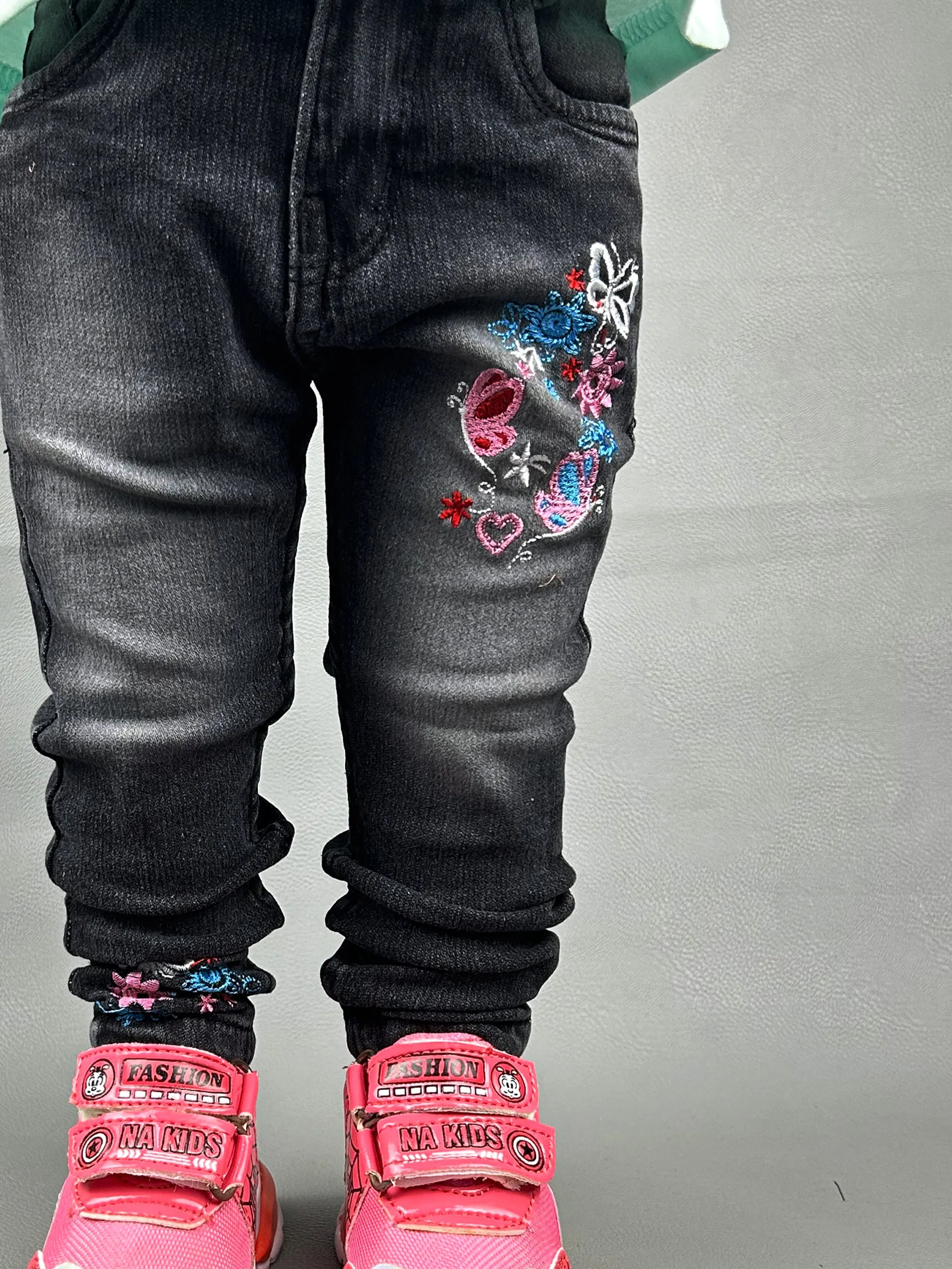 3Yrs - 13Yrs Black Stretchable Denim Jeans For Girls GJ04