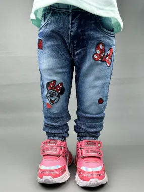 3Yrs - 13Yrs Light Blue Stretchable Denim Jeans For Girls GJ10