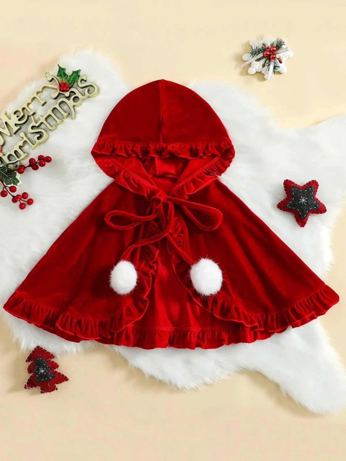 A Fairytale Holiday Red Velvet Cloak