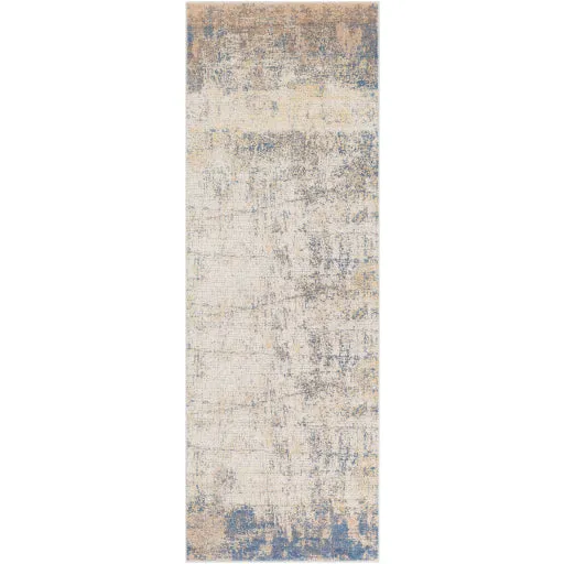 Aisha Viscose Distressed Sky Blue Rug