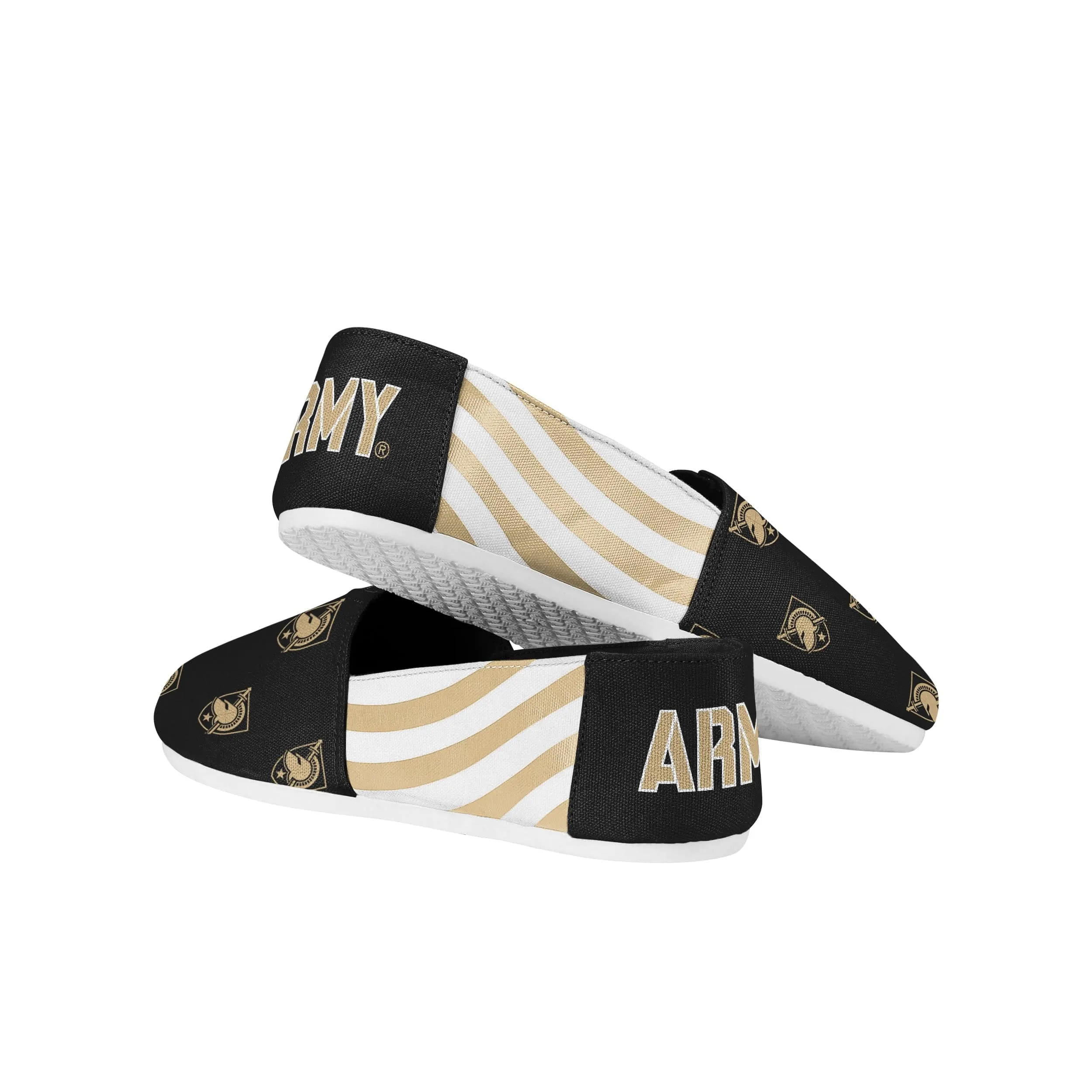 Army Black Knights NCAA Womens Stripe Canvas Shoes