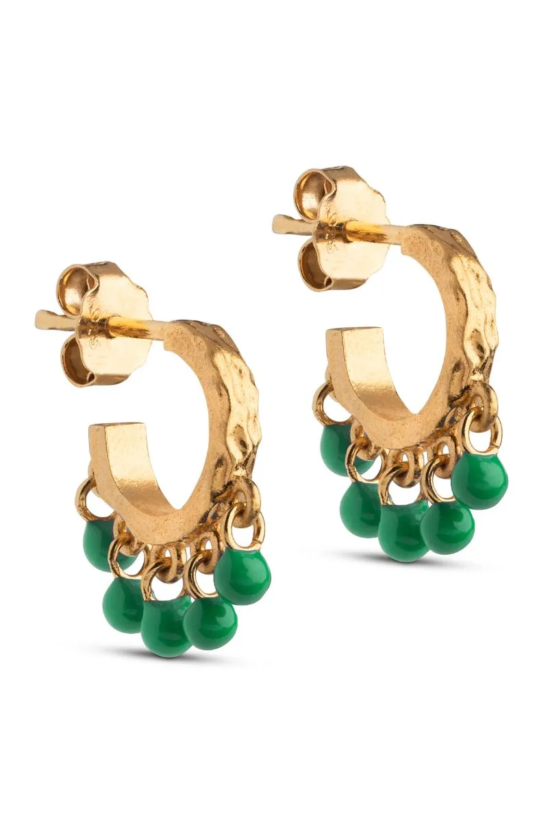 Astrid | Grass Green | Earrings fra Enamel