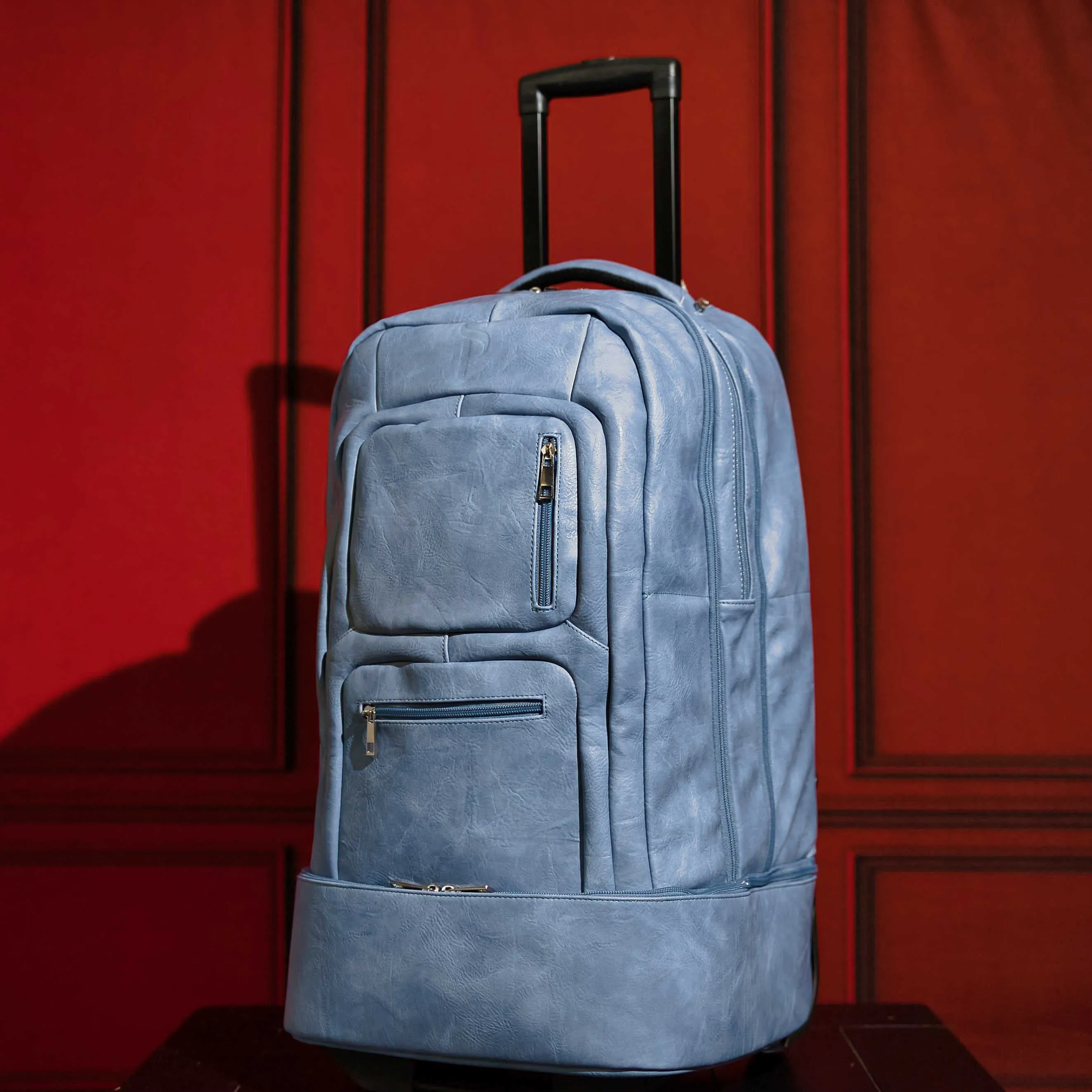 Baby Blue Tumbled Leather Roller Bag (Only 200 Made)