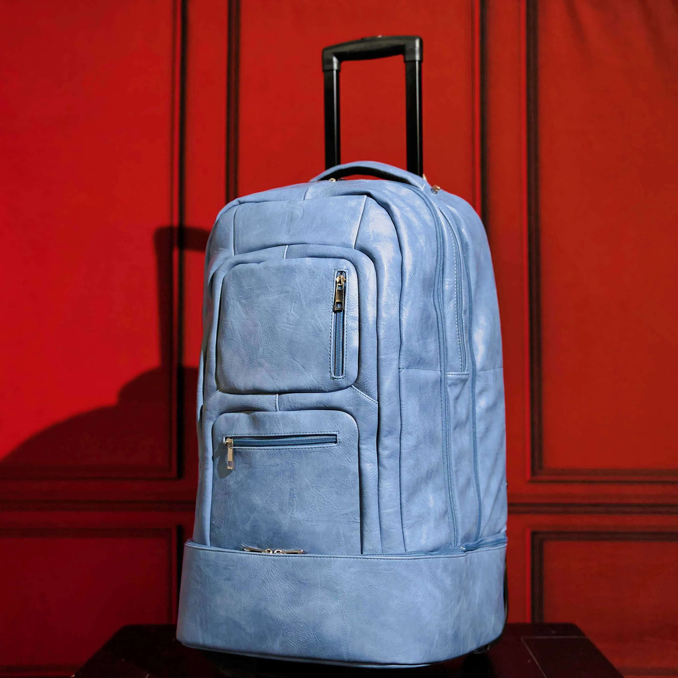 Baby Blue Tumbled Leather Roller Bag (Only 200 Made)