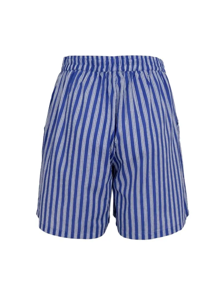 Black Colour - Bcflora Shorts - Blue Stripe