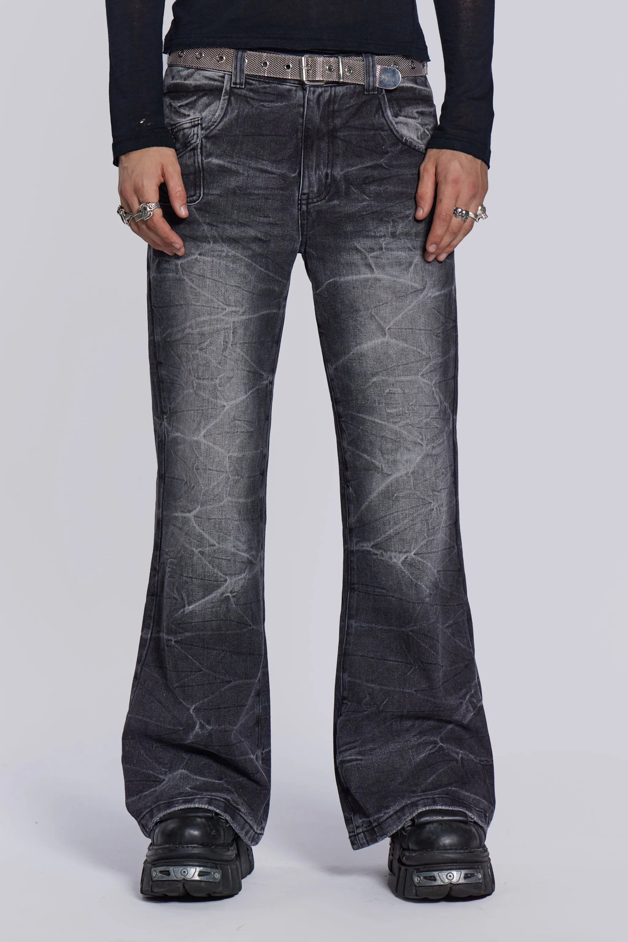 Black Crease Blaze Jeans