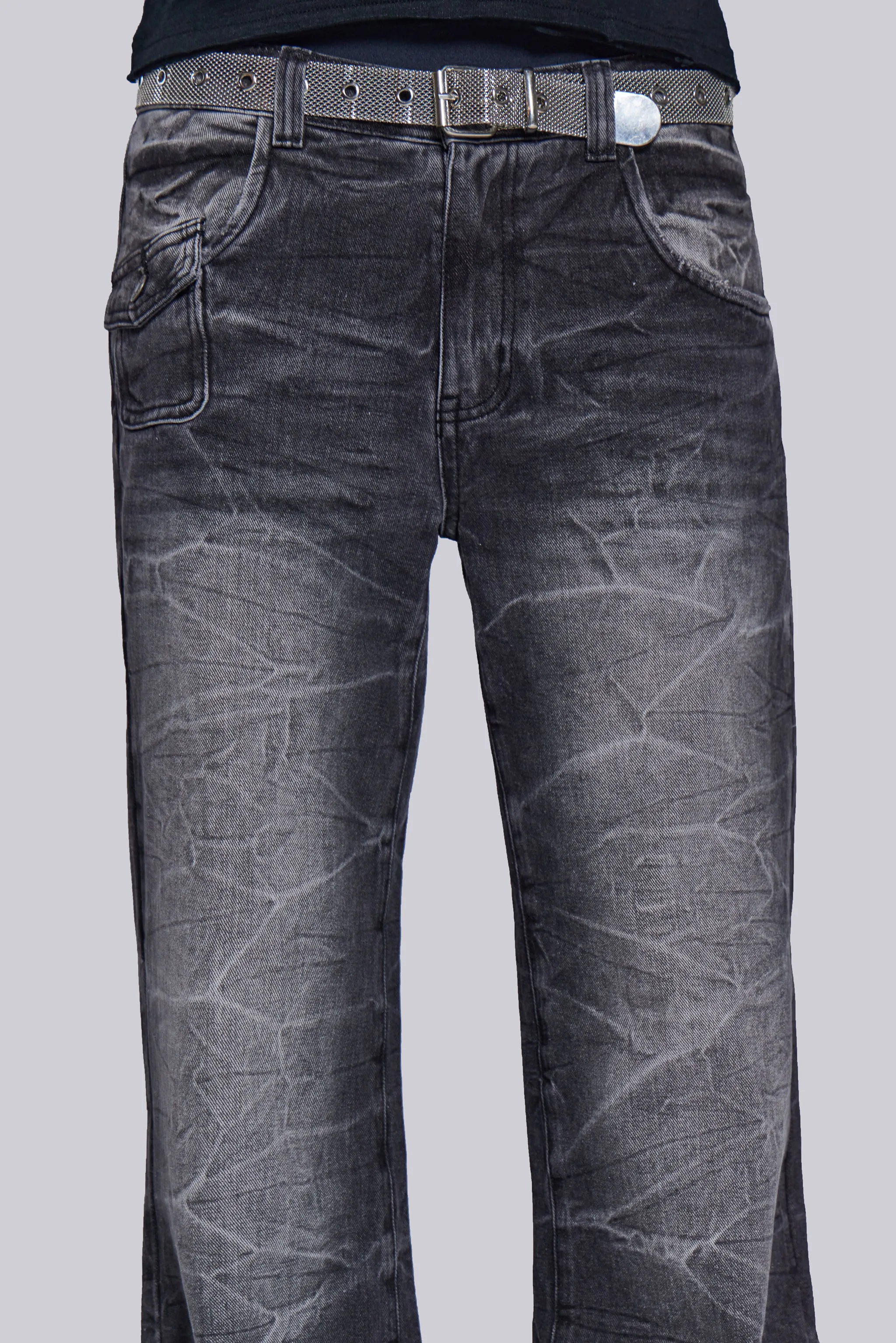 Black Crease Blaze Jeans