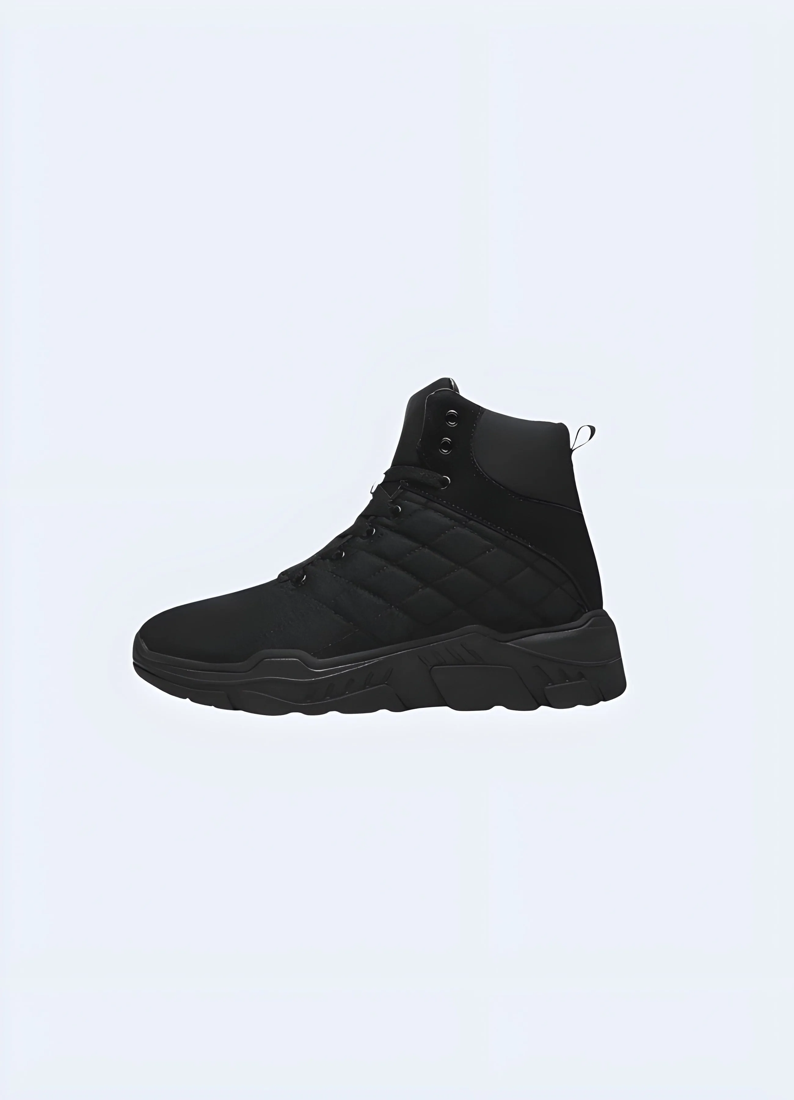 Black Padded Techwear Shoes