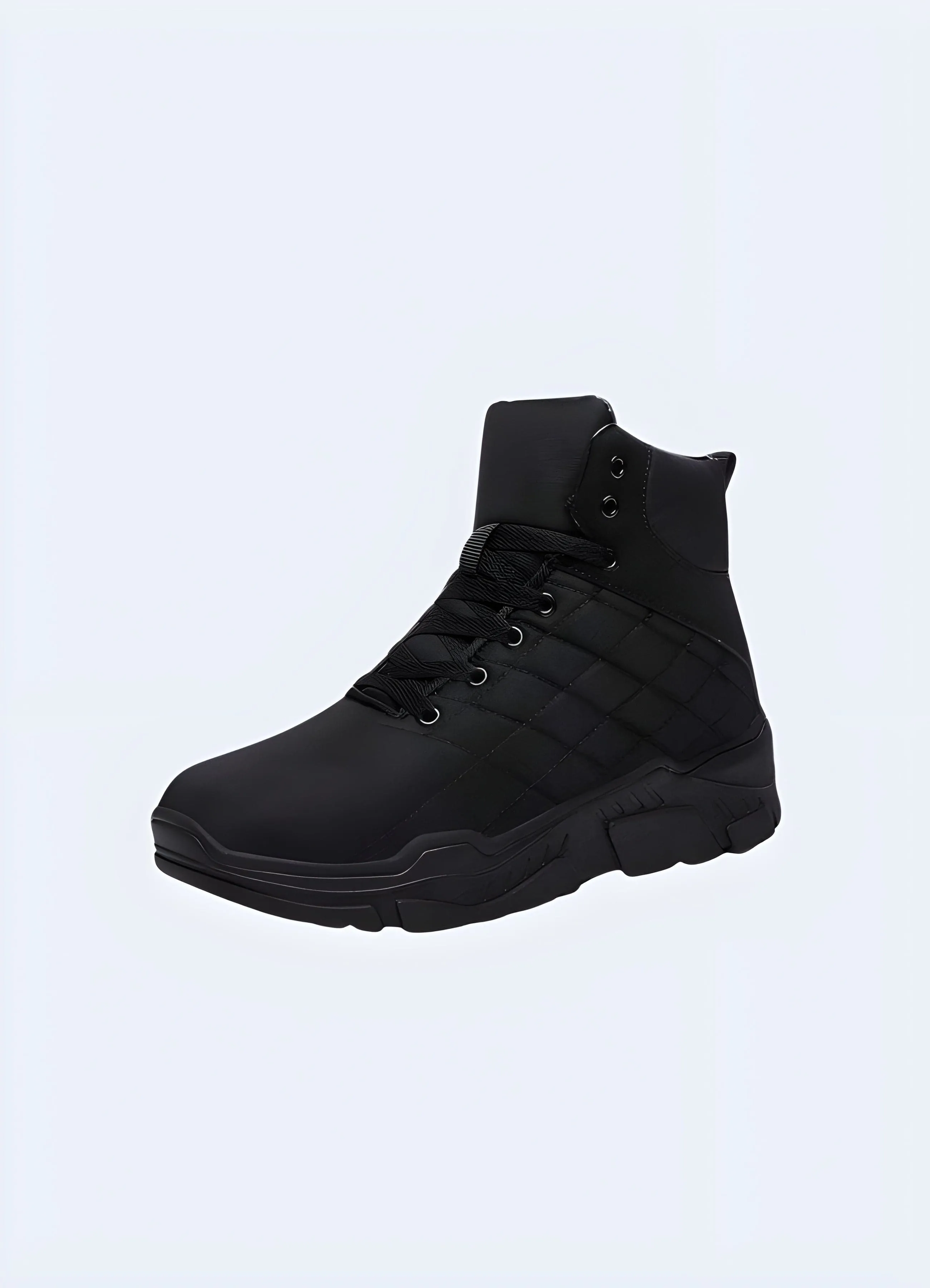 Black Padded Techwear Shoes