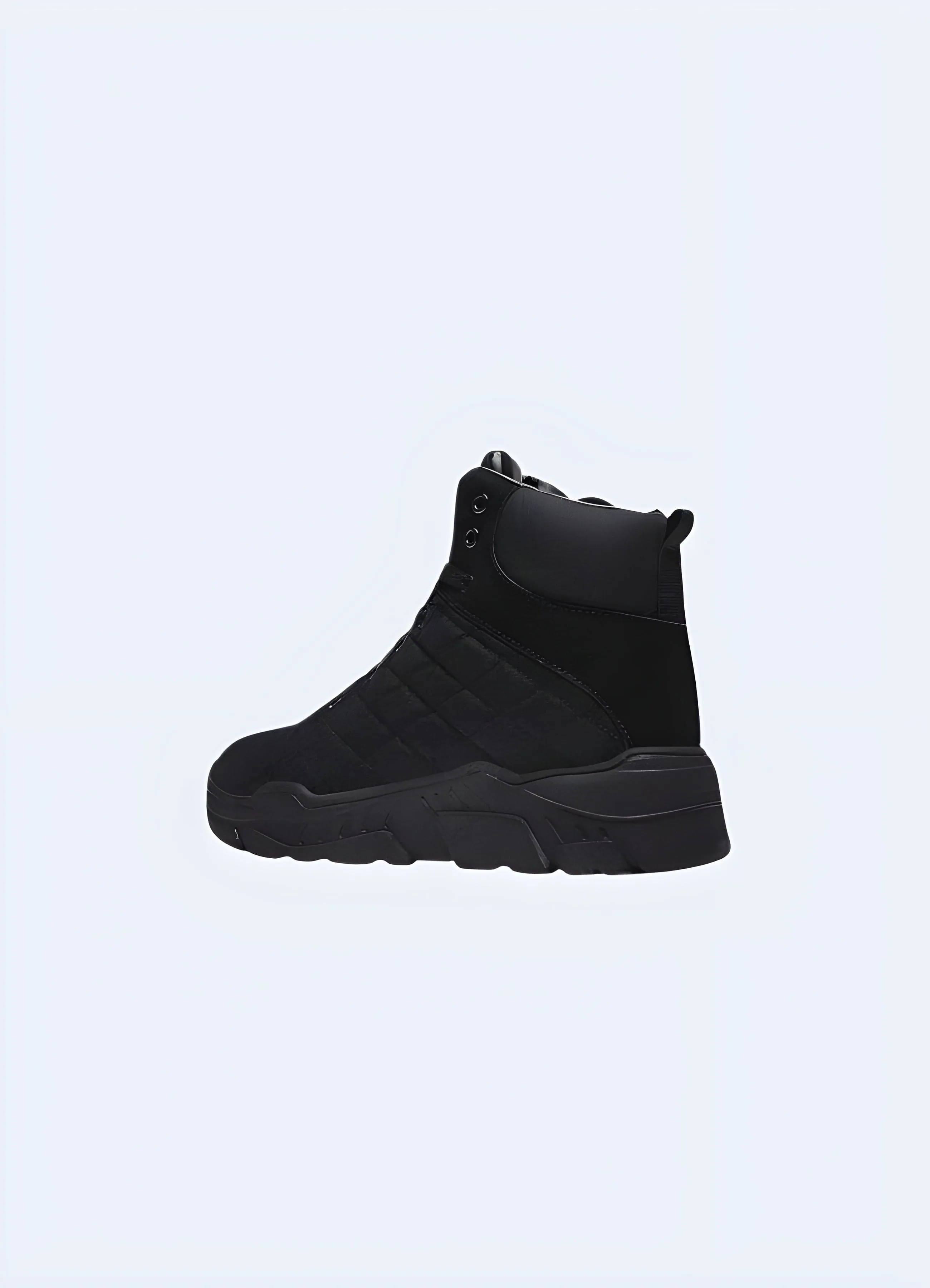 Black Padded Techwear Shoes