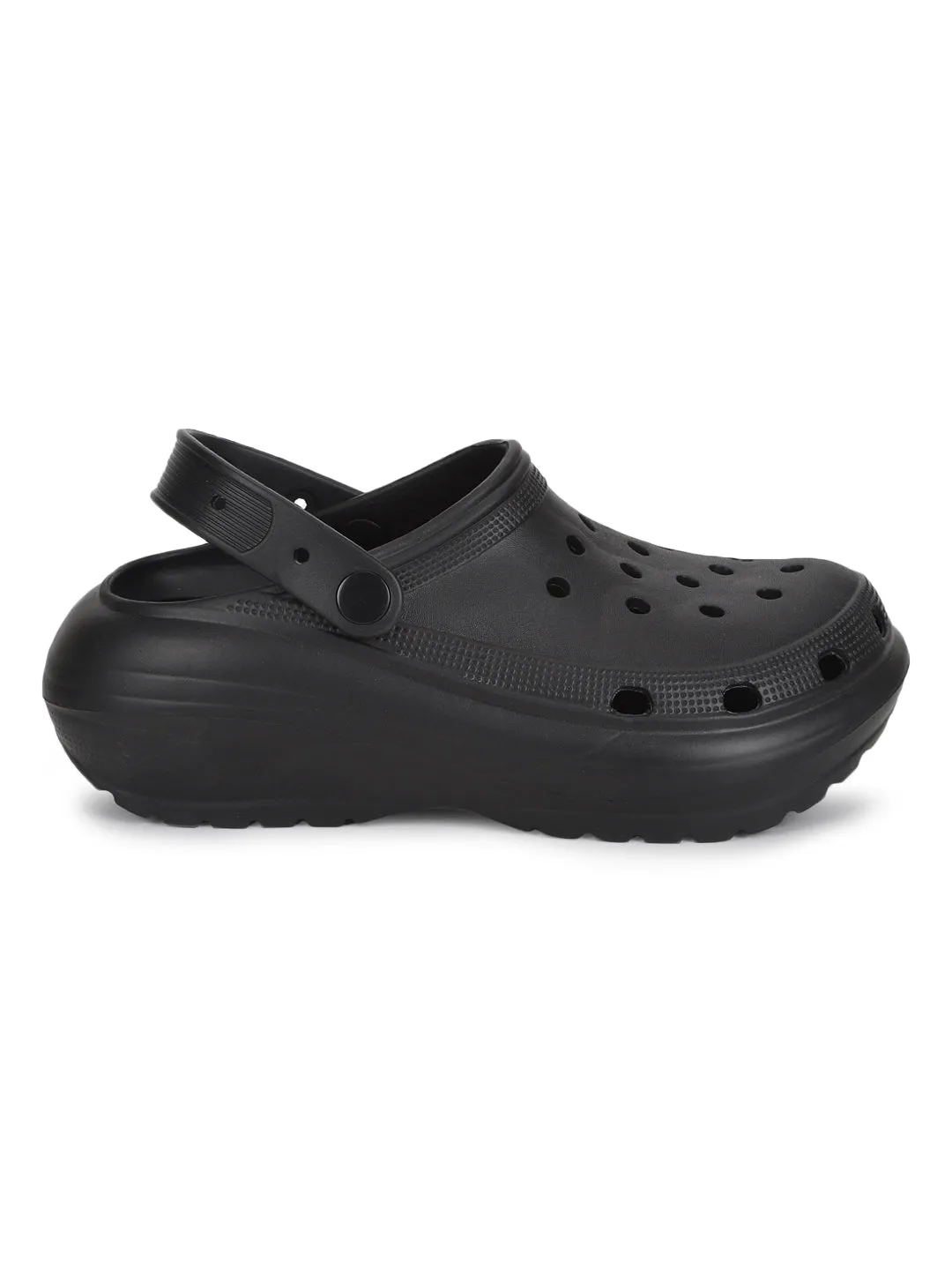 Black PU Slip-On Croc Flats (TC-RS3496-BLK)