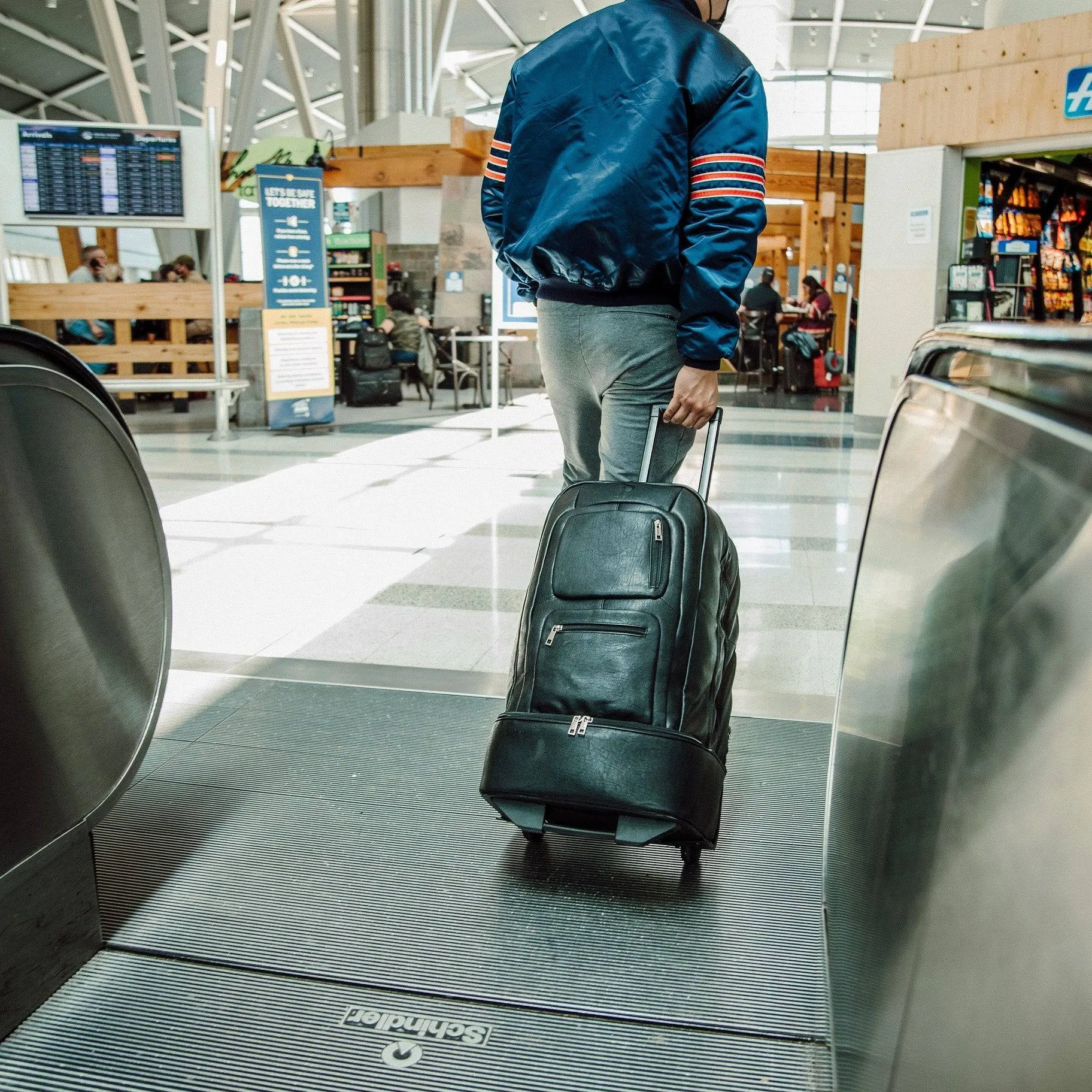 Black Tumbled Leather Roller Bag (Only 200 Made)