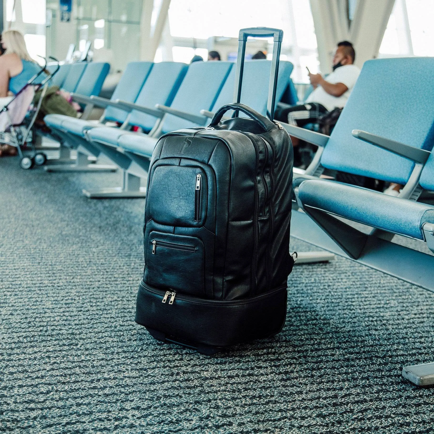 Black Tumbled Leather Roller Bag (Only 200 Made)