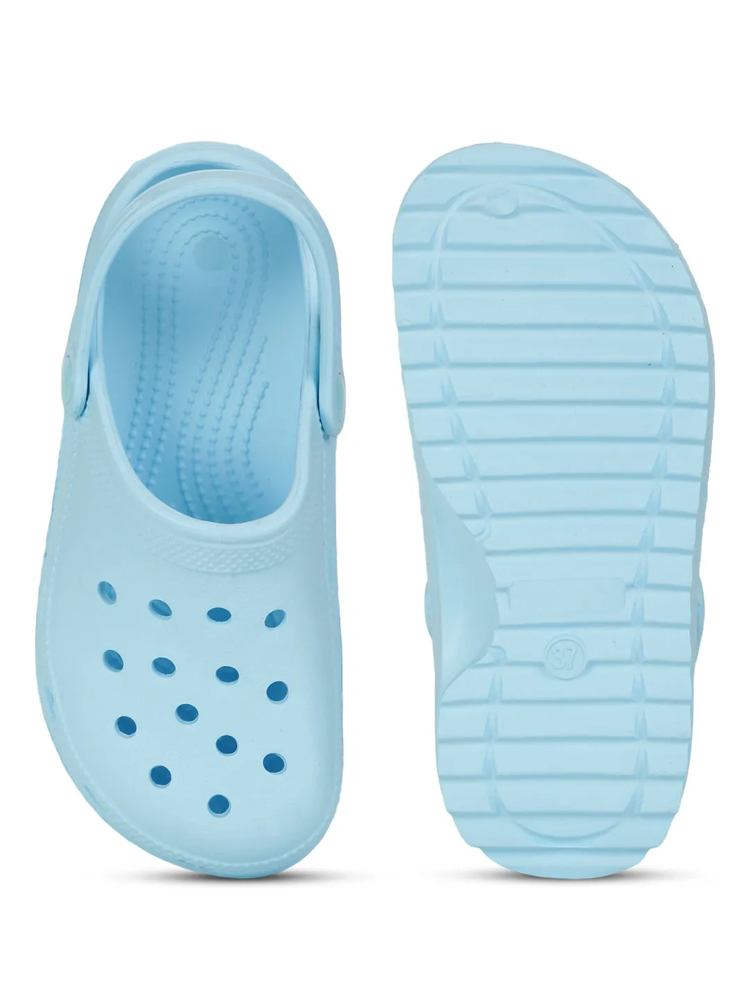 Blue PU Slip-On Croc Flats (TC-EZ0129-01-BBLU)