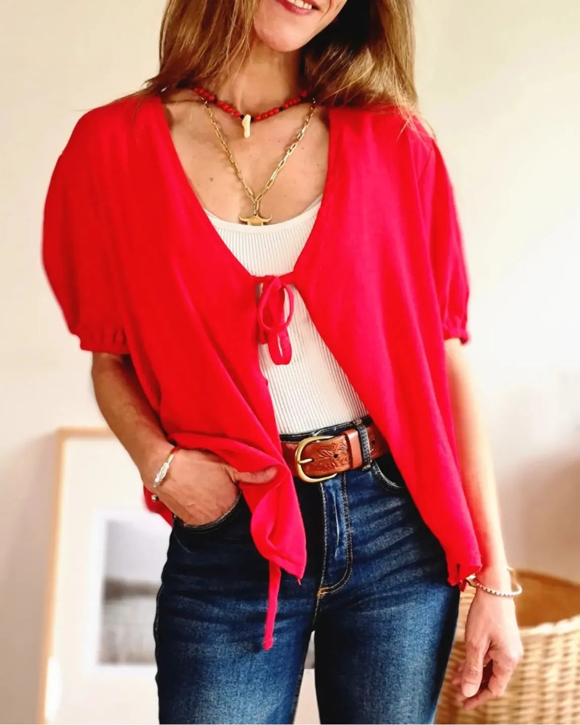 Blusa Lazos Roja.