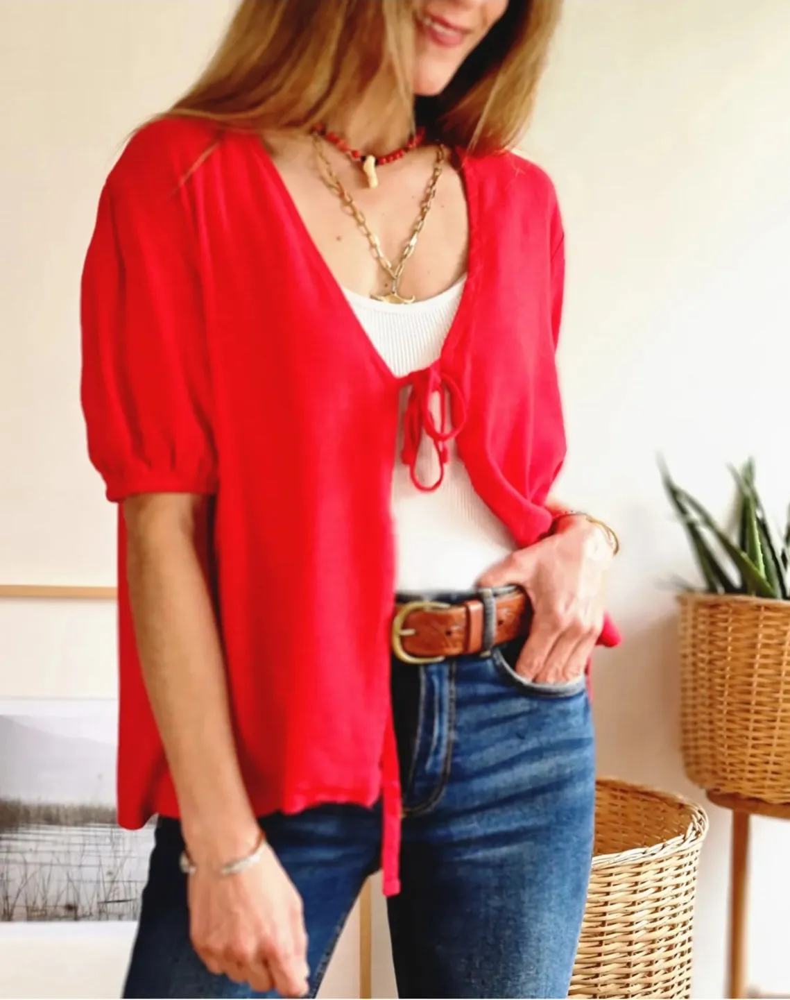 Blusa Lazos Roja.