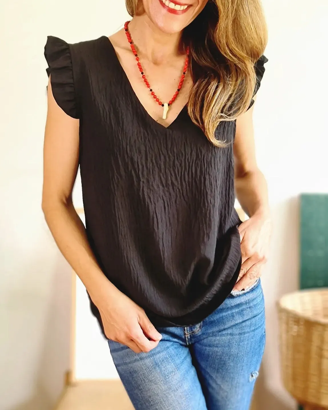 Blusa Magnolia Negra.