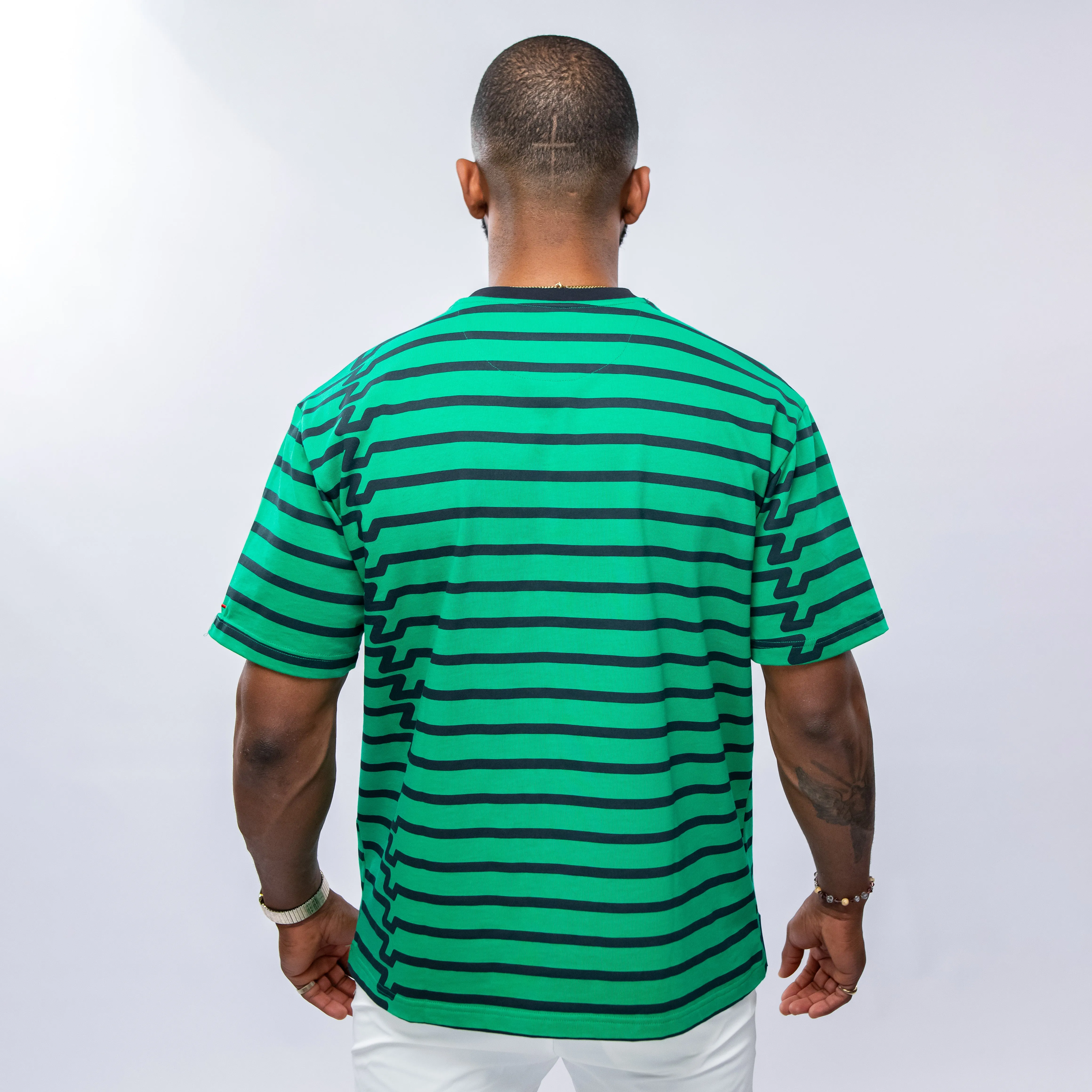 Bogart Italian Collection Striped Statement T-Shirt