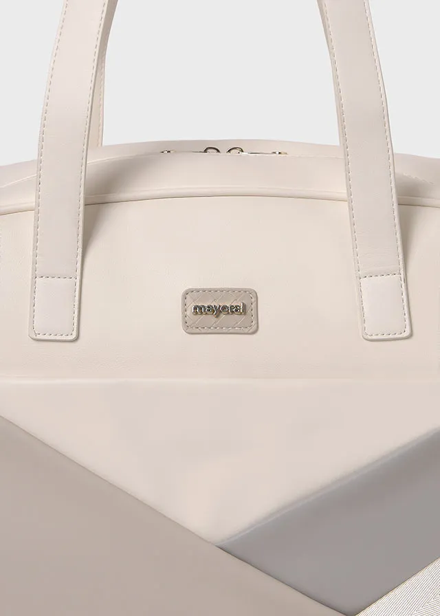 Bolso Pañalera Combinada Beige Mayoral