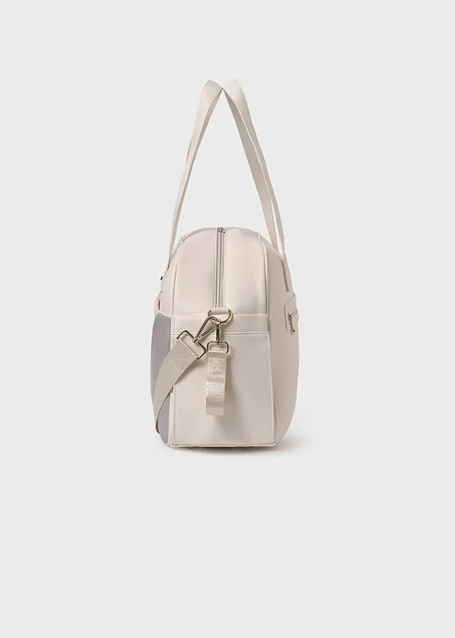 Bolso Pañalera Combinada Beige Mayoral