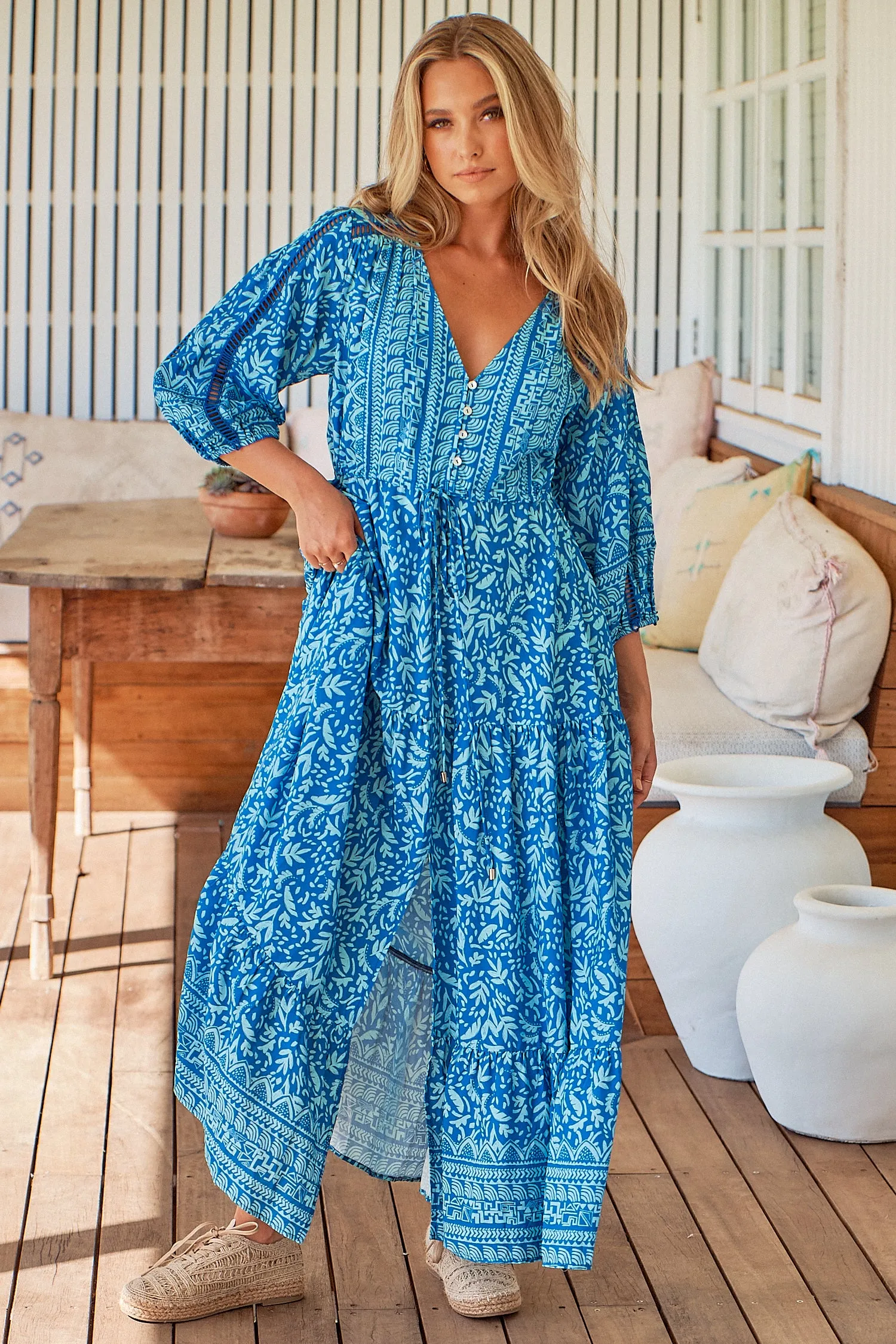 Brooke Maxi Dress - Blue