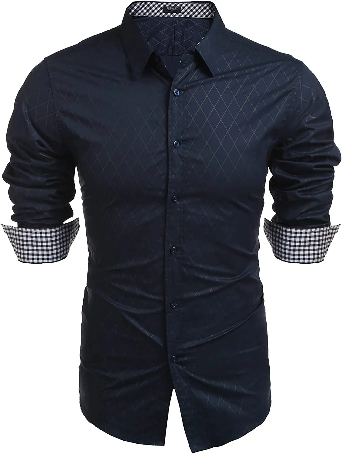 Business Long Sleeve Slim Fit Dress Shirt (US Only)