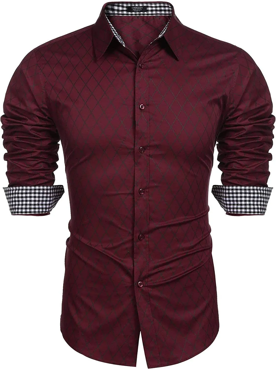 Business Long Sleeve Slim Fit Dress Shirt (US Only)