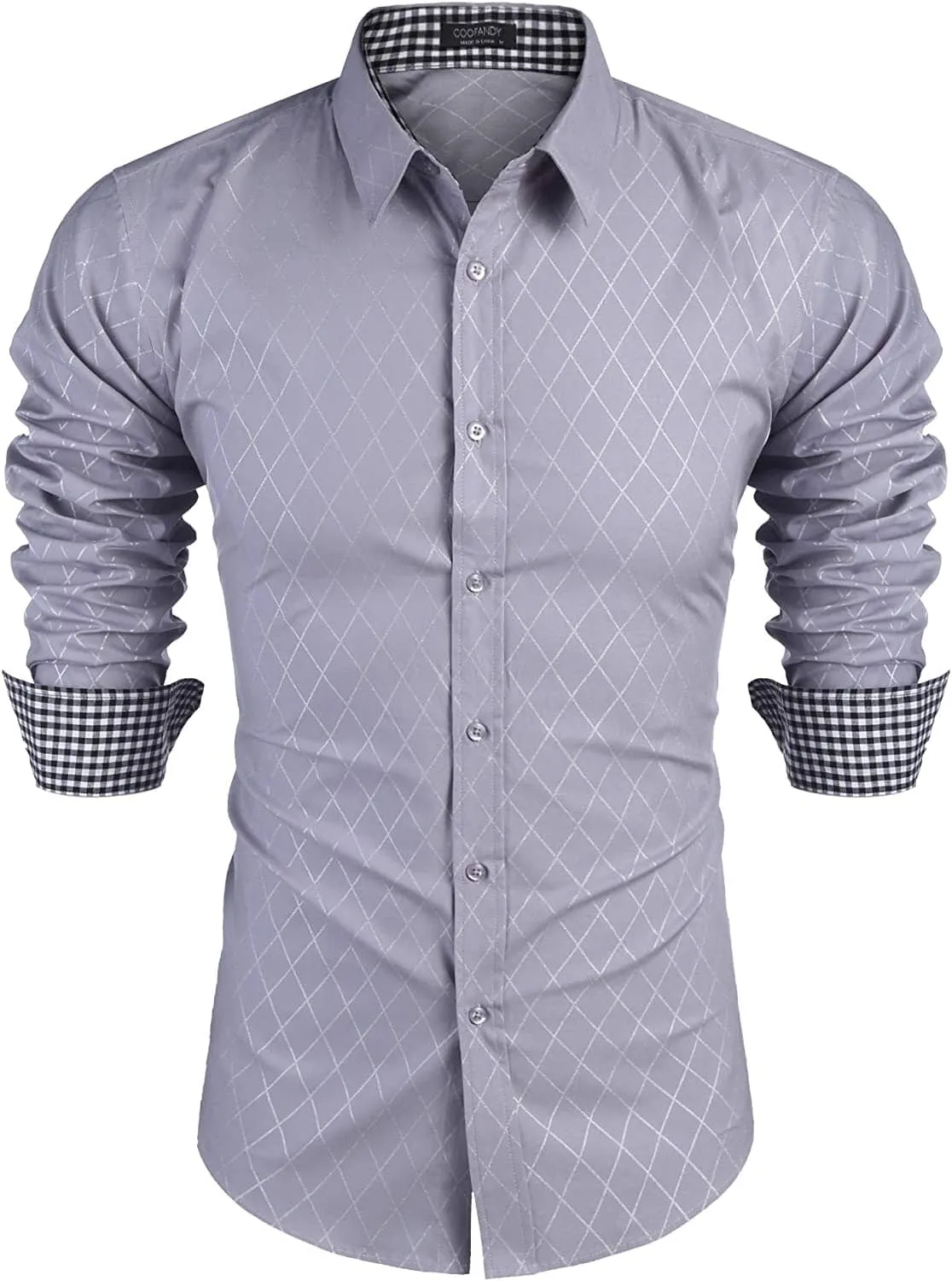 Business Long Sleeve Slim Fit Dress Shirt (US Only)