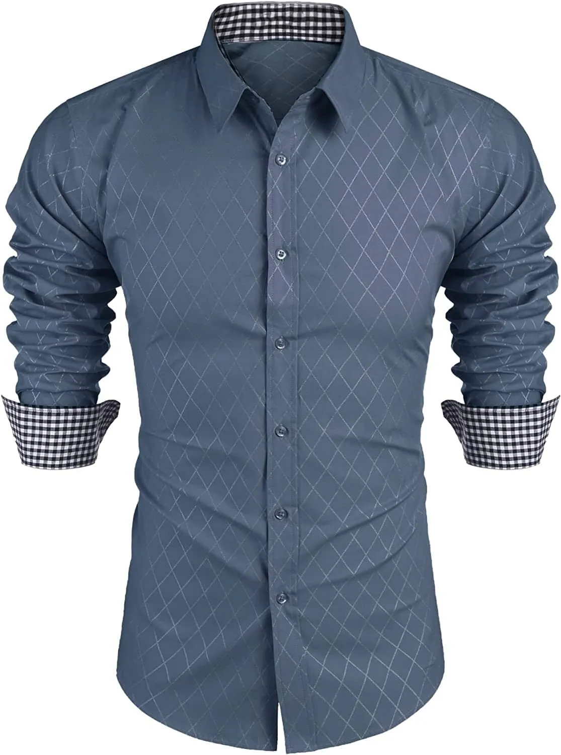 Business Long Sleeve Slim Fit Dress Shirt (US Only)