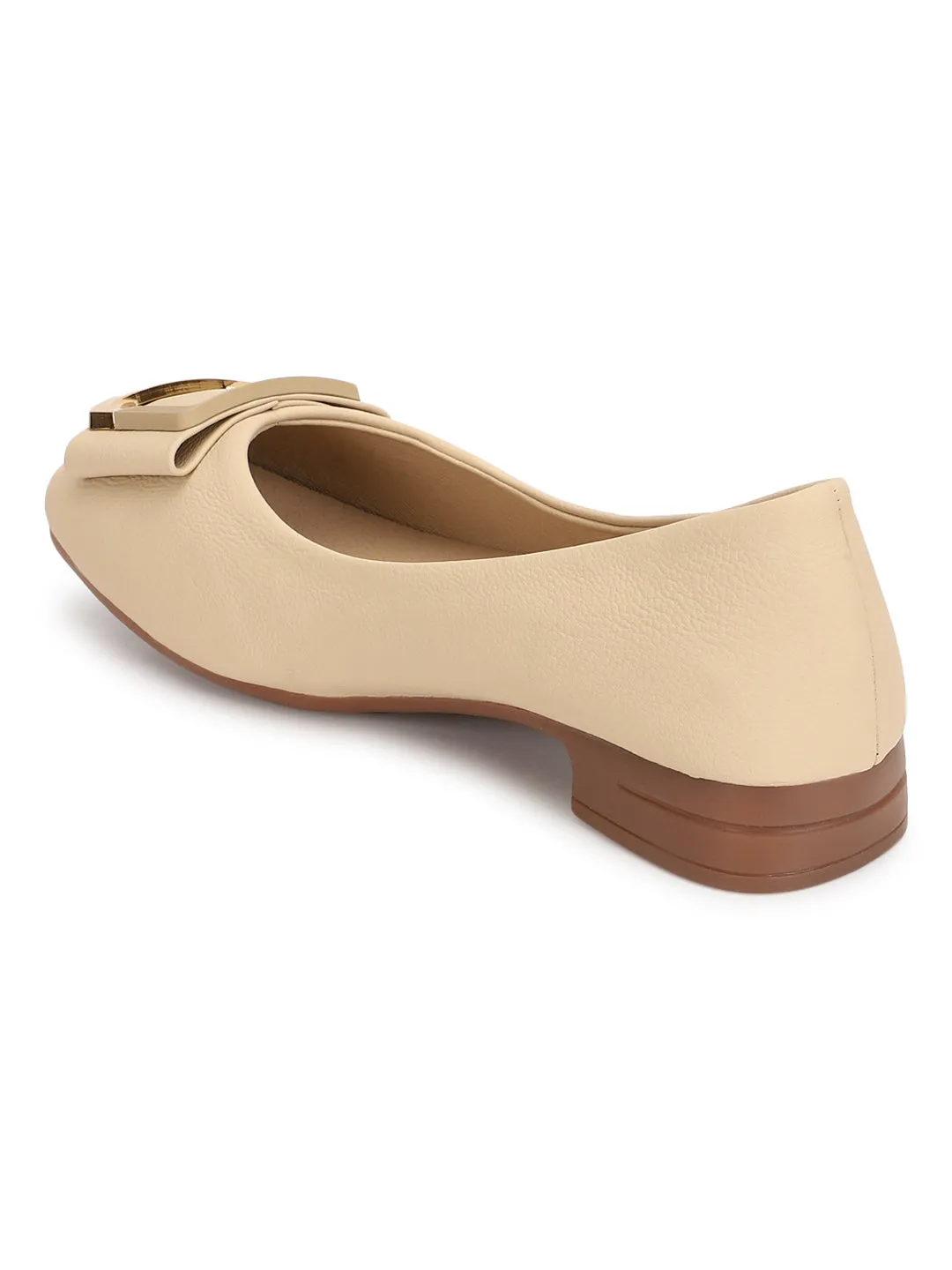 Camel Brown PU Ballerina Flats (TC-RS3632-CML)