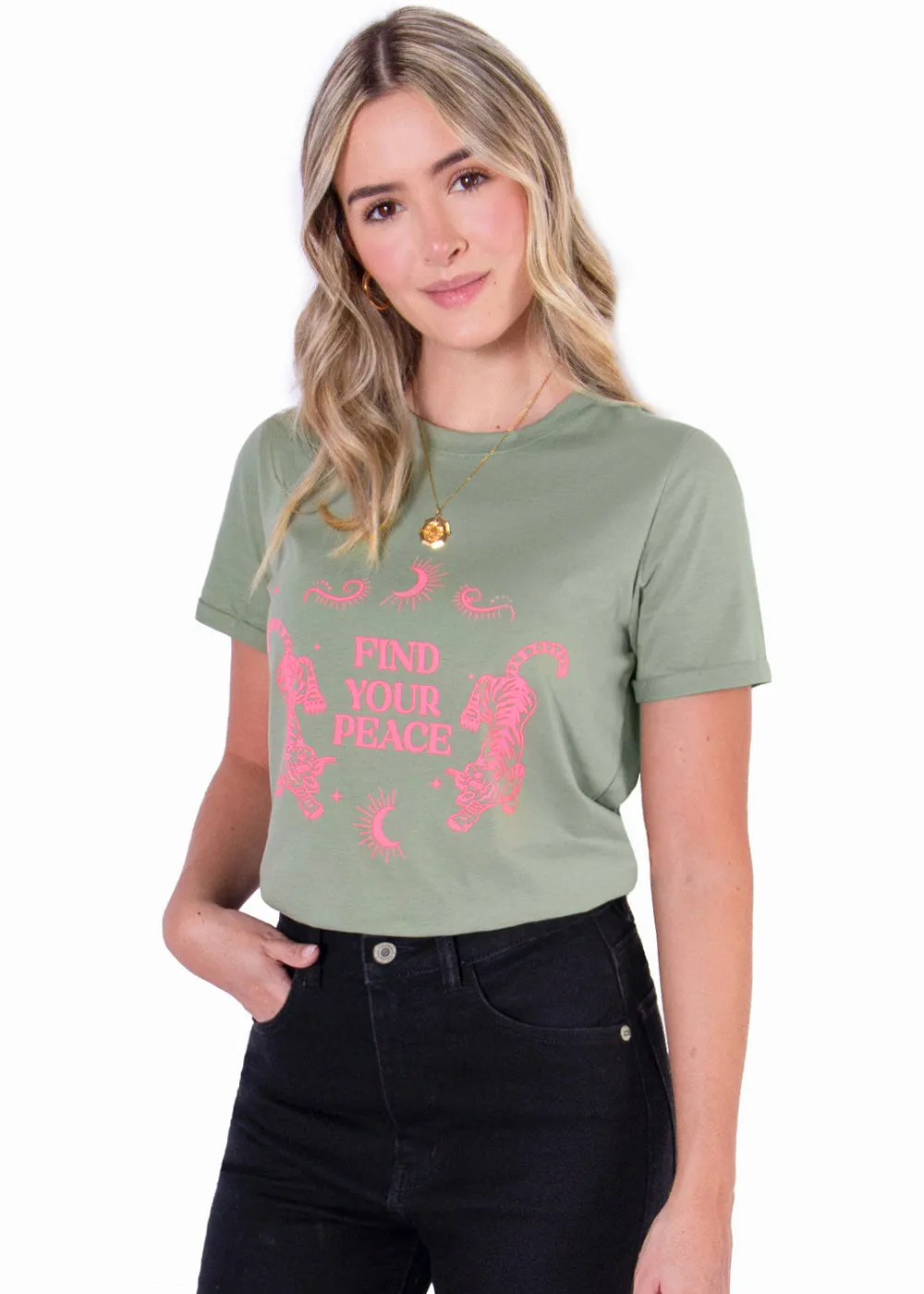 Camiseta estampada "Find your peace" - NORINA