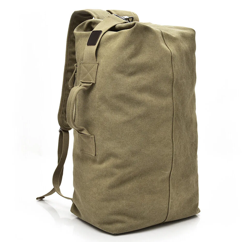 Canvas Rucksack Hiking Travel Duffle Bag