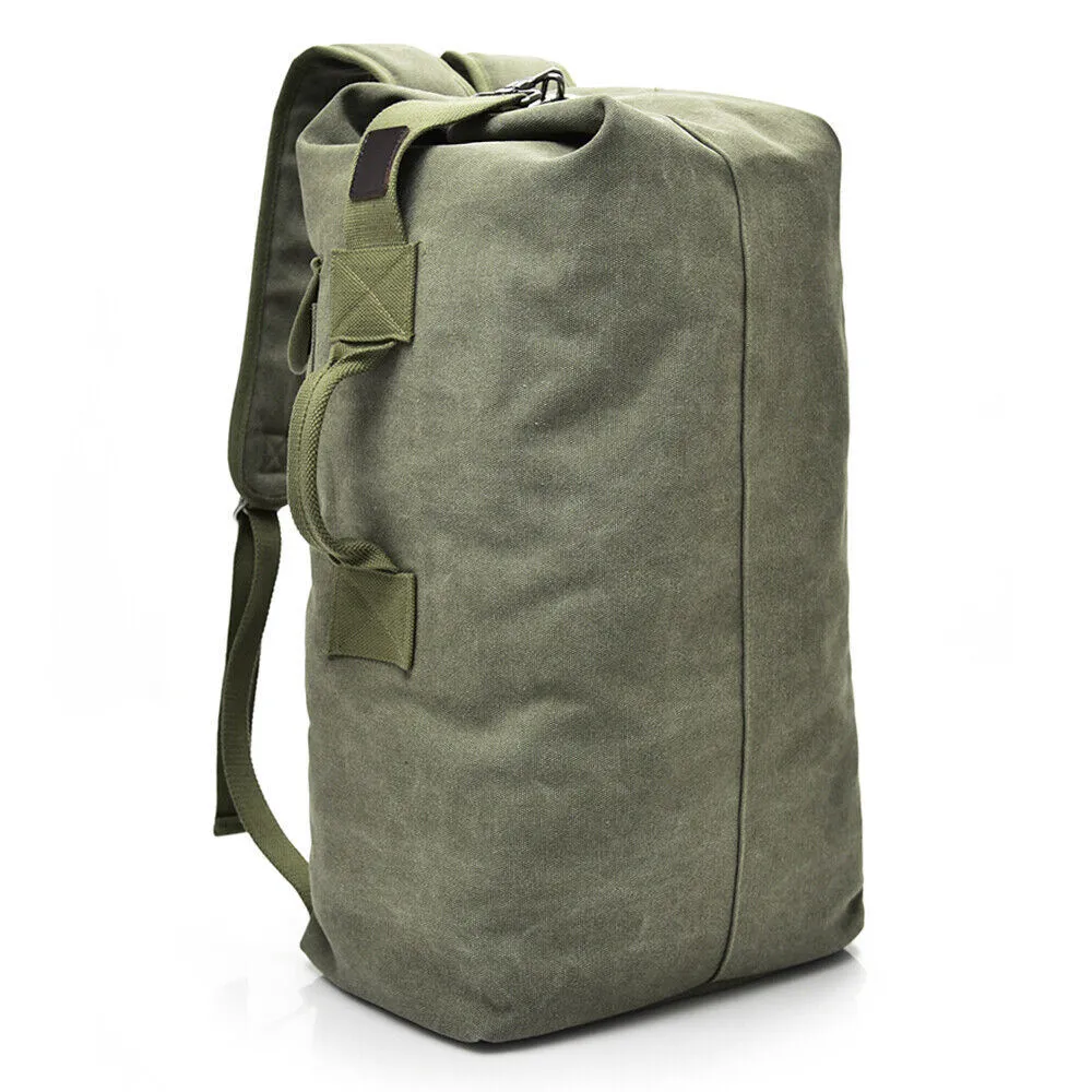 Canvas Rucksack Hiking Travel Duffle Bag