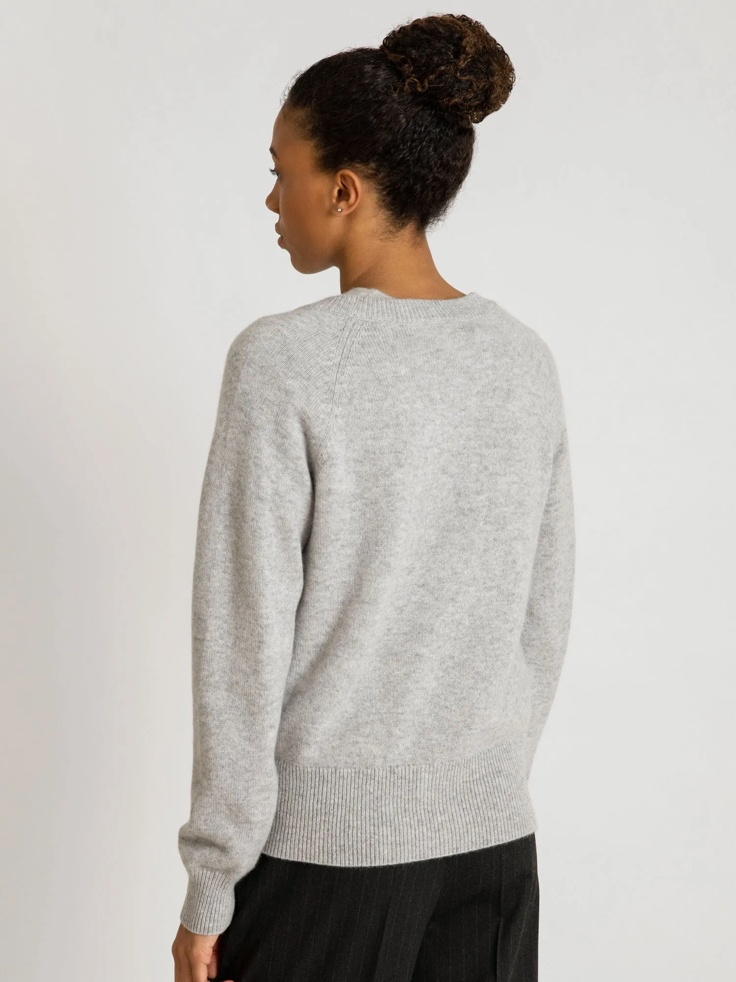 Cashmere cardigan "Eir" - light grey