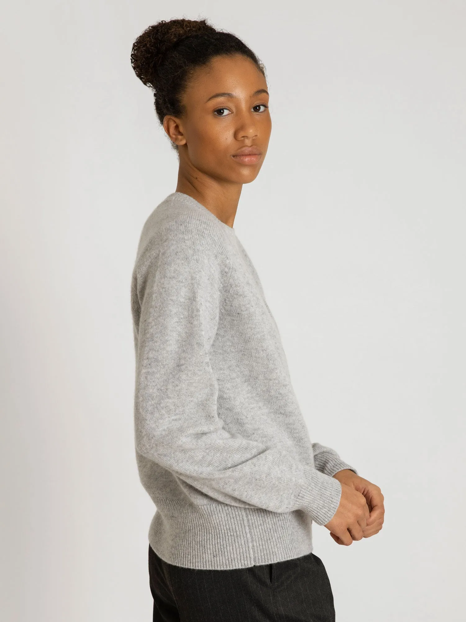 Cashmere cardigan "Eir" - light grey