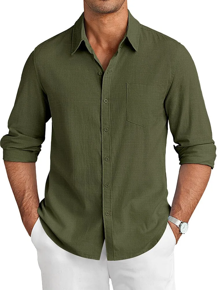 Casual Linen Textured Shirt (US Only)