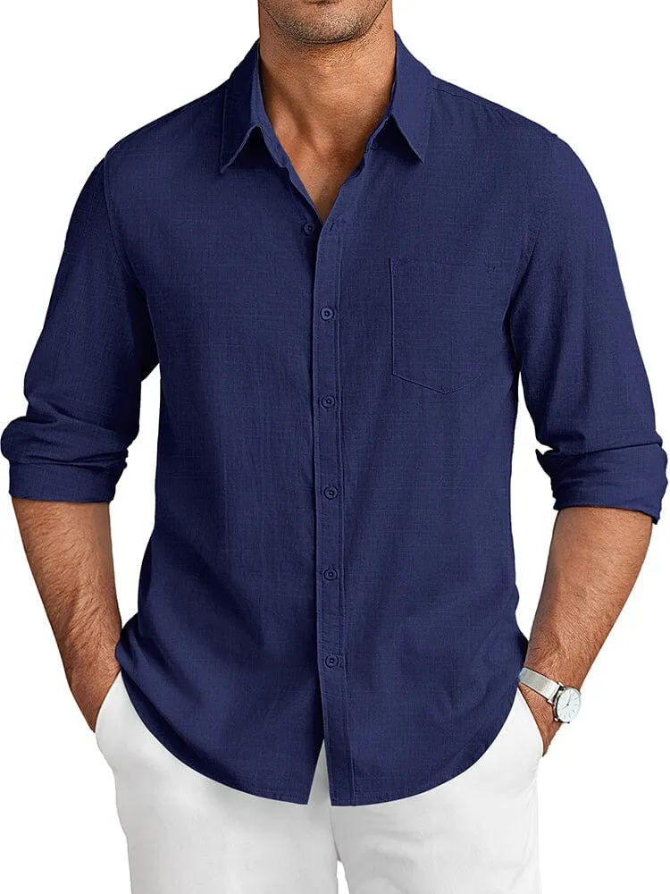 Casual Linen Textured Shirt (US Only)