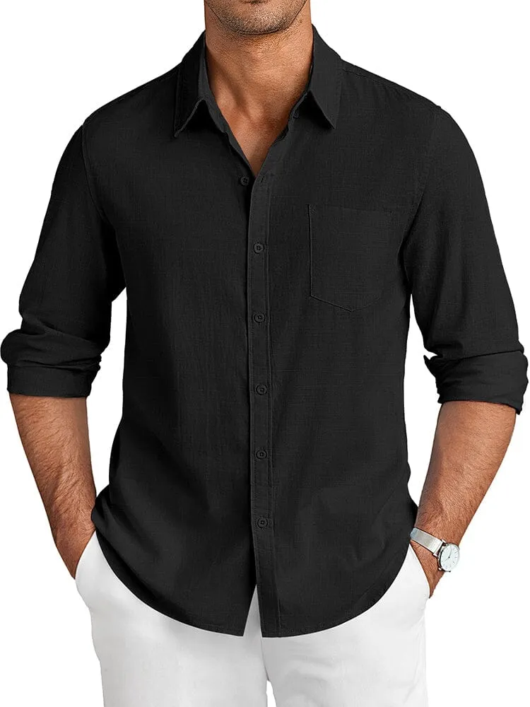 Casual Linen Textured Shirt (US Only)