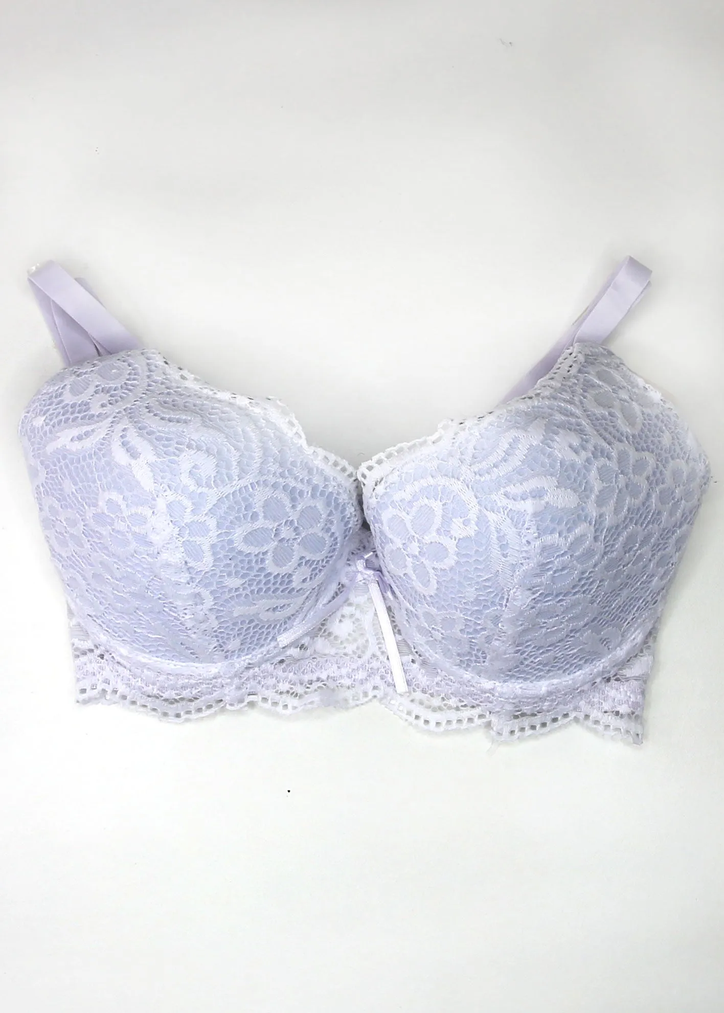 Celine White Lace Push Up Bra