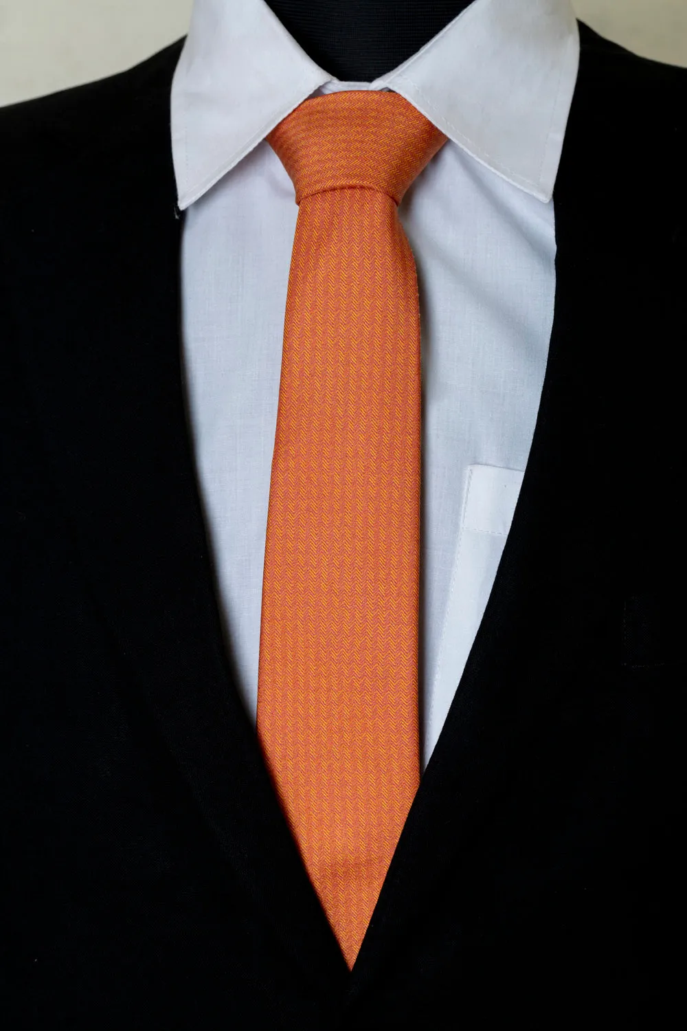 Chokore Orange Silk Tie - Indian at Heart range