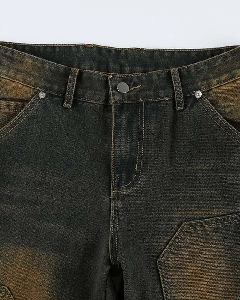 Cindle Patchwork Vintage Denim Jeans