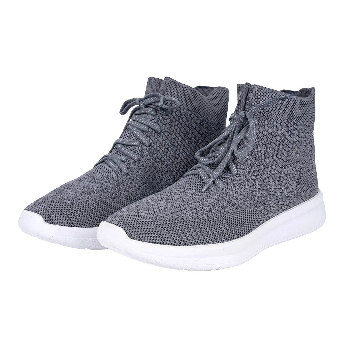 Clarks Cloudsteppers By Ezera High-Top Sneakers Fabric Grey Colour For Women