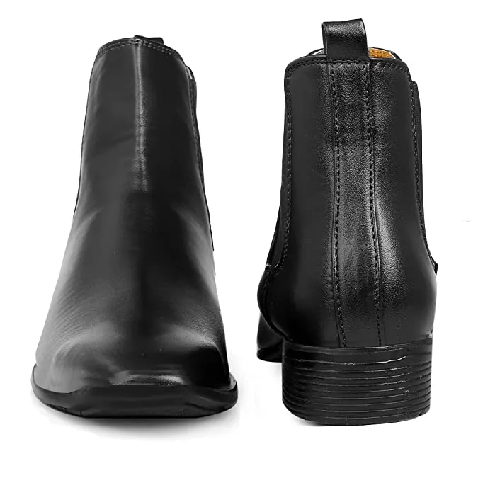 Classy New Arrival Latest Black Casual Chelsea Boots For Men-JonasParamount