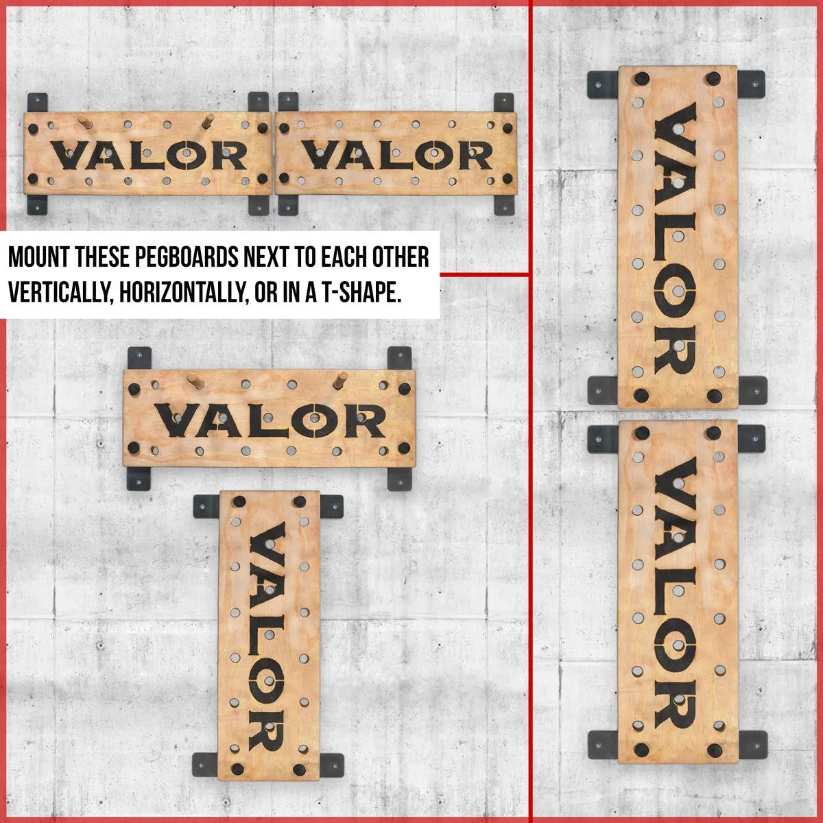 Climbing 36" Peg Board Pair