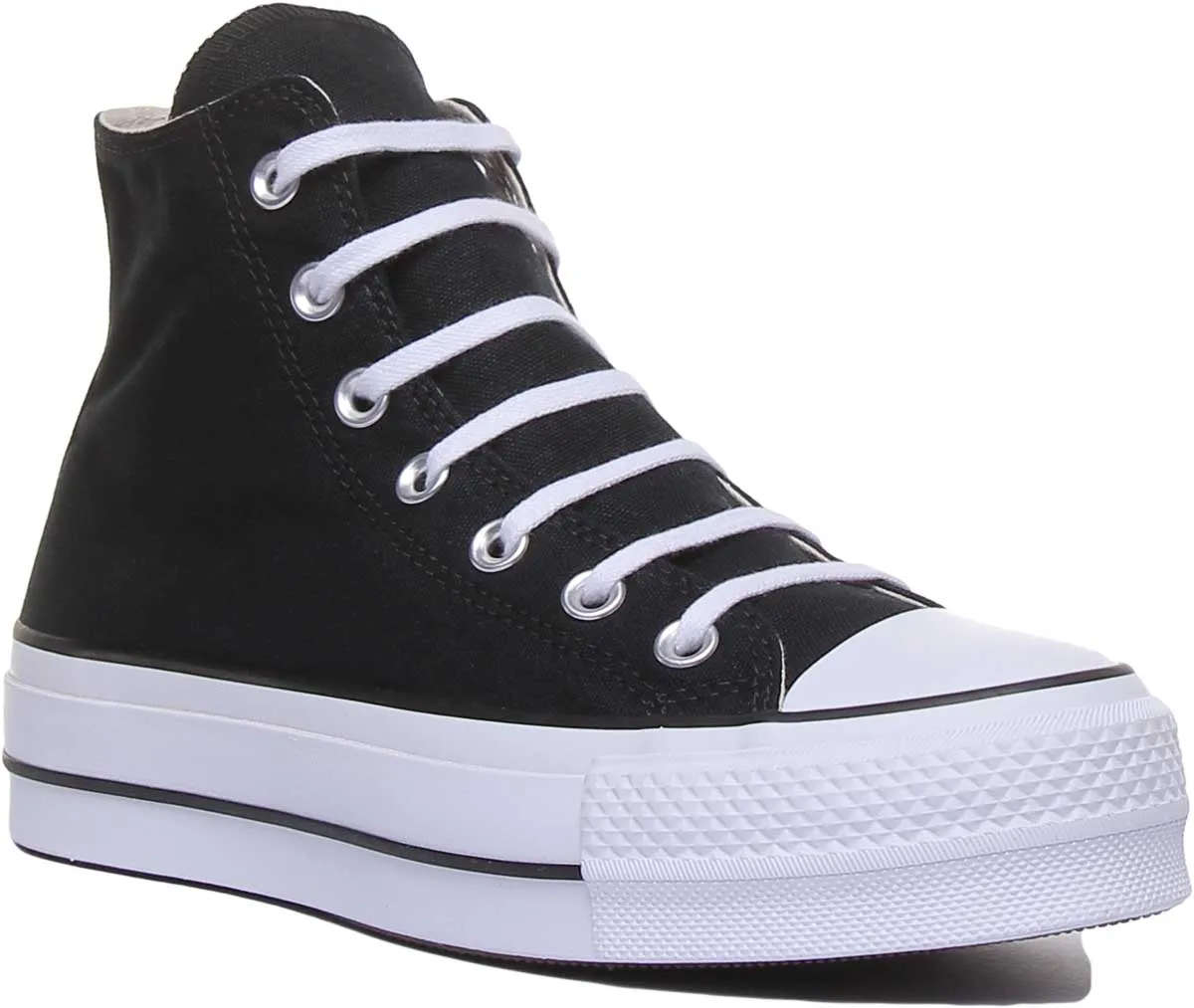 Converse 560845C CT All Star Hi Platform Trainer In Black White For Women