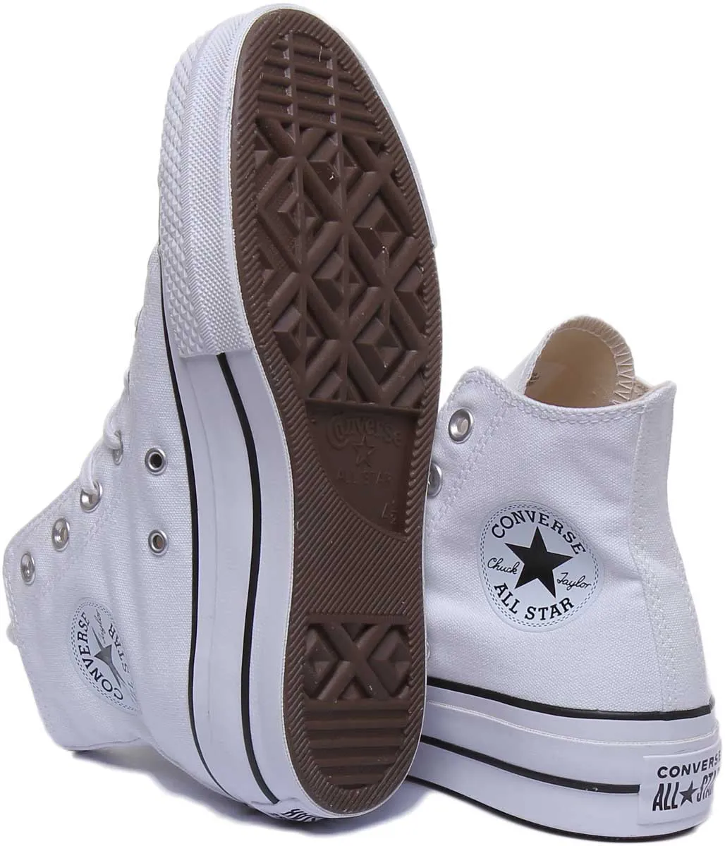 Converse 560846C CT All Star Hi Platform Trainer In White For Women